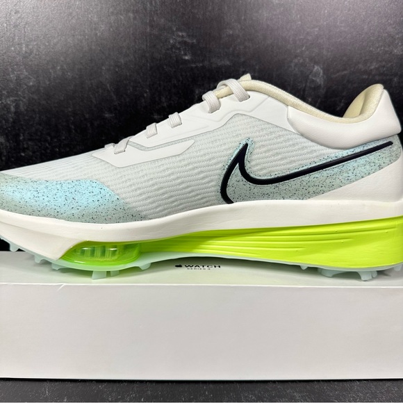 AIR ZOOM INFINITY TOUR NEXT% MENS SPIKED GOLF SHOES SIZE 9.5 WHITE GREEN NEW - Picture 8 of 10